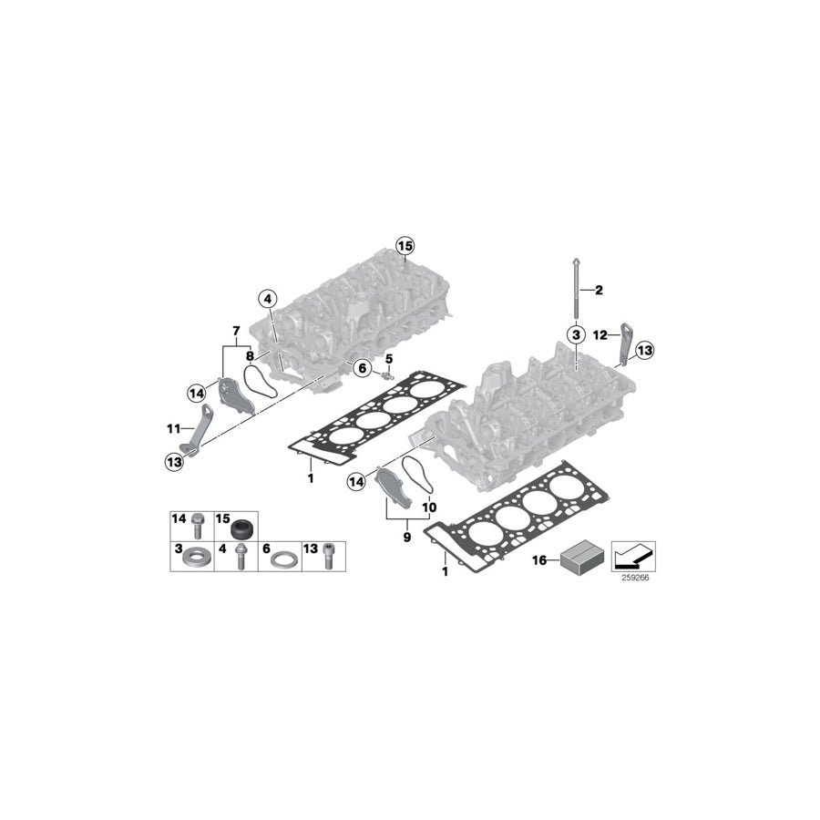 Genuine BMW 11127603414 G05 F91 G06 Shackle Zyl. 5-8 (Inc. M6, M5 & X7 M50iX) | ML Performance US Car Parts