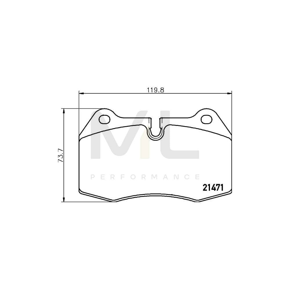 Hella 8DB 355 018-211 Brake Pad Set Prepared For Wear Indicator