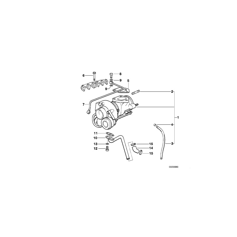 Genuine BMW 11422245204 E34 E36 E38 Return Pipe (Inc. 325td, 525tds & 725tds) | ML Performance US Car Parts