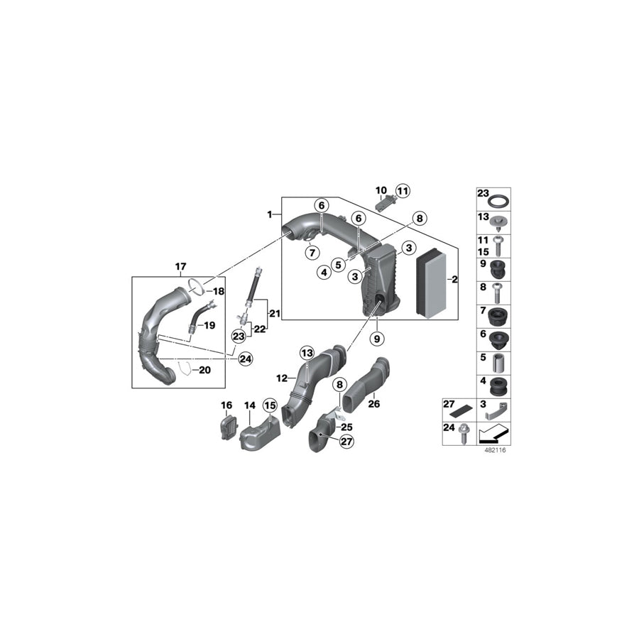 Genuine BMW 13718514992 F02 F11 F10 Grommet (Inc. 435dX, 730Ld & M550dX) | ML Performance US Car Parts