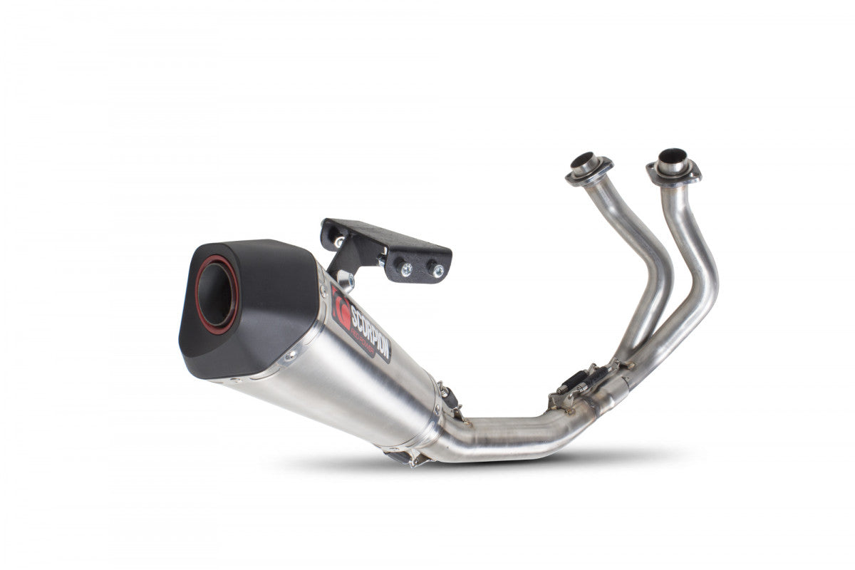 Scorpion RKA110SYSSEO Kawasaki Versys 650 Serket Taper Full System - Brushed Stainless Steel Sleeve | ML Performance US US