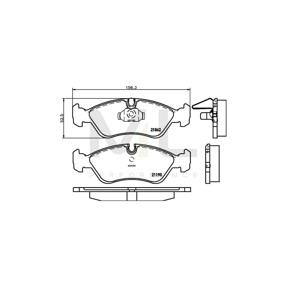 Hella 8DB 355 007-761 Brake Pad Set Prepared For Wear Indicator