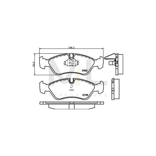 Hella 8DB 355 007-761 Brake Pad Set Prepared For Wear Indicator