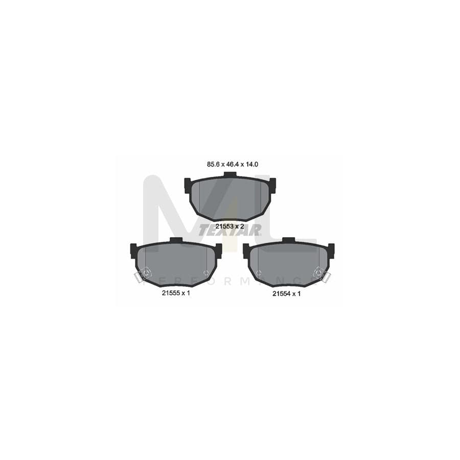 TEXTAR 2155301 Brake pad set with acoustic wear warning | ML Performance Car Parts
