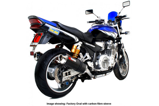 Scorpion EYA72SEM Yamaha XJR1300 Factory Round Slip-On (Pair) - Polished Stainless Steel Sleeve | ML Performance US US