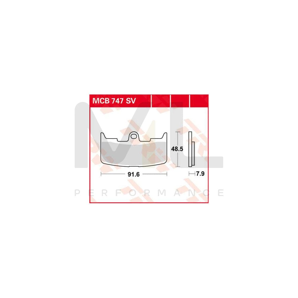 TRW Sinter Street Mcb747Sv Brake Pad Set | ML Performance Car Parts