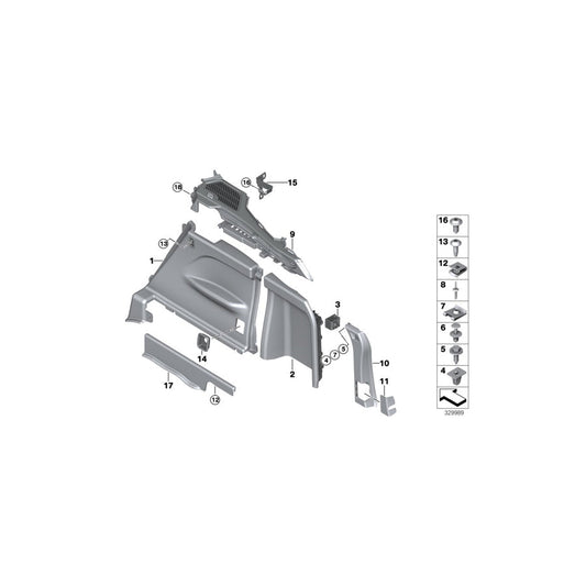 Genuine BMW 51477377532 F15 Right Front Lugg.Compartment Trim Panel ANTHRAZIT (Inc. X5 40eX) | ML Performance US