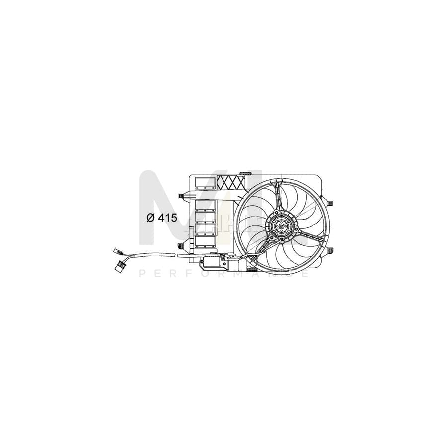 MAHLE ORIGINAL CFF 29 000S Fan, radiator for MINI Hatchback (R50, R53) ???: 398mm, with frame | ML Performance Car Parts