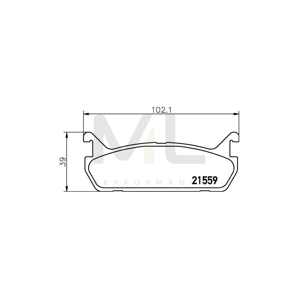 Hella 8DB 355 016-601 Brake Pad Set Not Prepared For Wear Indicator