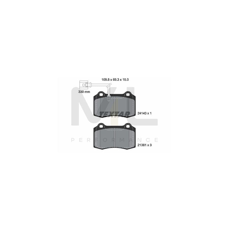 TEXTAR 2414301 Brake pad set for SEAT Leon I Hatchback (1M1) with integrated wear warning contact | ML Performance Car Parts