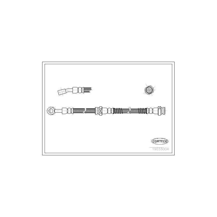 Corteco 19033004 Brake Hose for Hyundai Trajet (Fo)