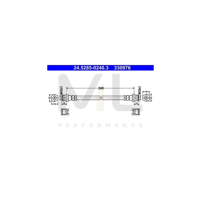 ATE 24.5285-0240.3 Brake Hose 240mm