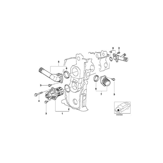 Genuine BMW 11531743199 E34 E36 Flange (Inc. 518g, Z3 1.8 & 316i) | ML Performance US Car Parts