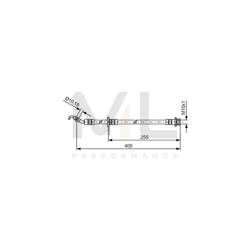 BOSCH 1 987 481 403 Brake Hose 390mm, M10x1 | ML Performance Car Parts
