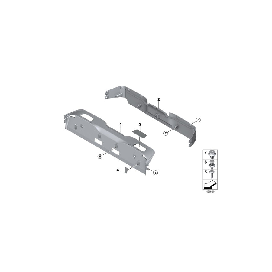 Genuine BMW 51467451981 F91 G14 Covering Cross Member (Inc. M850iX, 840i & M8) | ML Performance US Car Parts