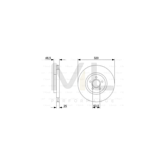 BOSCH 0 986 479 310 Brake Disc Vented, Oiled, High-carbon | ML Performance Car Parts