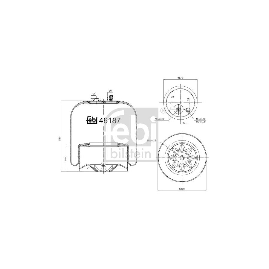 Febi Bilstein 46187 Boot, Air Suspension
