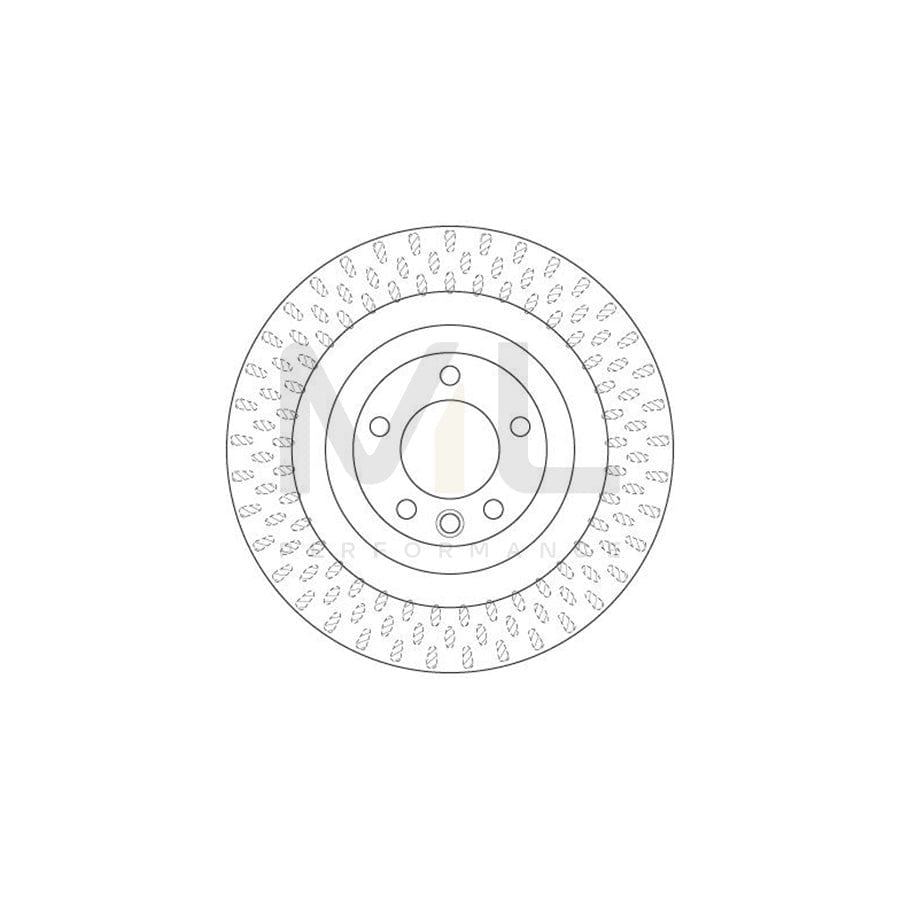 TRW DF6505S Brake Disc for LAND ROVER RANGE ROVER Vented, Painted | ML Performance Car Parts