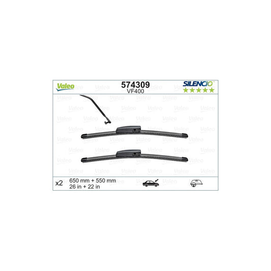 Valeo Silencio Flat Blade Set, Silencio X.Trm 574309 Wiper Blade | ML Performance US Car Parts