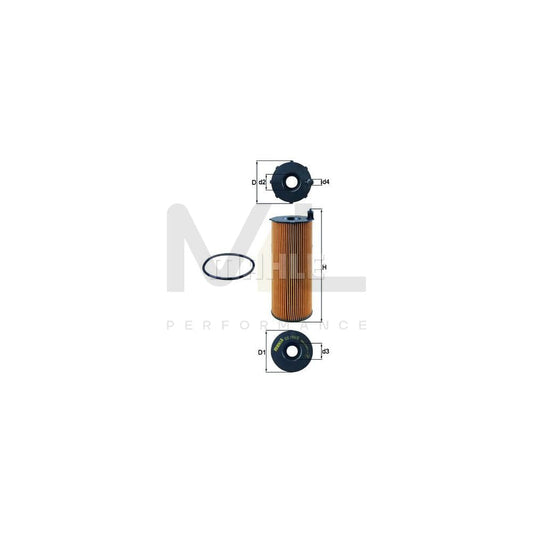 MAHLE ORIGINAL OX 196/2D Oil Filter Filter Insert | ML Performance Car Parts