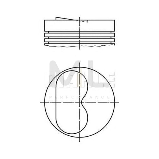 MAHLE ORIGINAL 007 15 02 Piston 83,2 mm, with piston rings, with piston ring carrier | ML Performance Car Parts