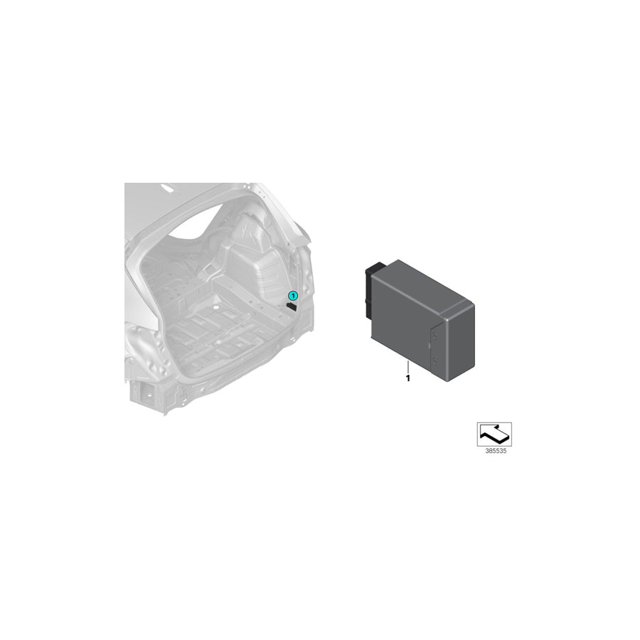 Genuine BMW 61357464634 F48 F45 F46 Control Unit For Remote Backrest Release (Inc. X1 18i, X1 28i & X1 18d) | ML Performance US