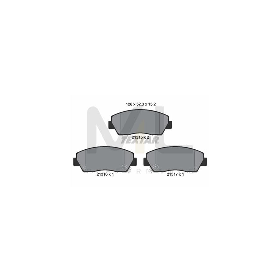 TEXTAR 2131501 Brake pad set for MAZDA B-Series with acoustic wear warning | ML Performance Car Parts