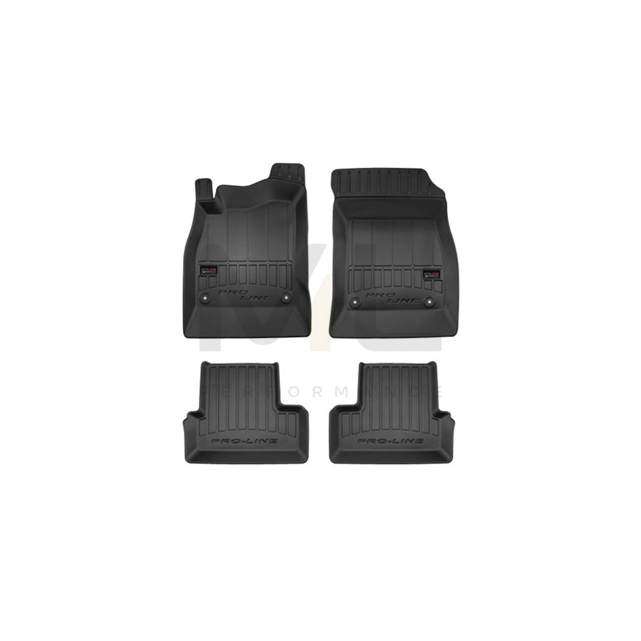 FROGUM Tailored 3D407213 Floor mat set Elastomer, Front and Rear, Quantity: 4, Black, (LHD)