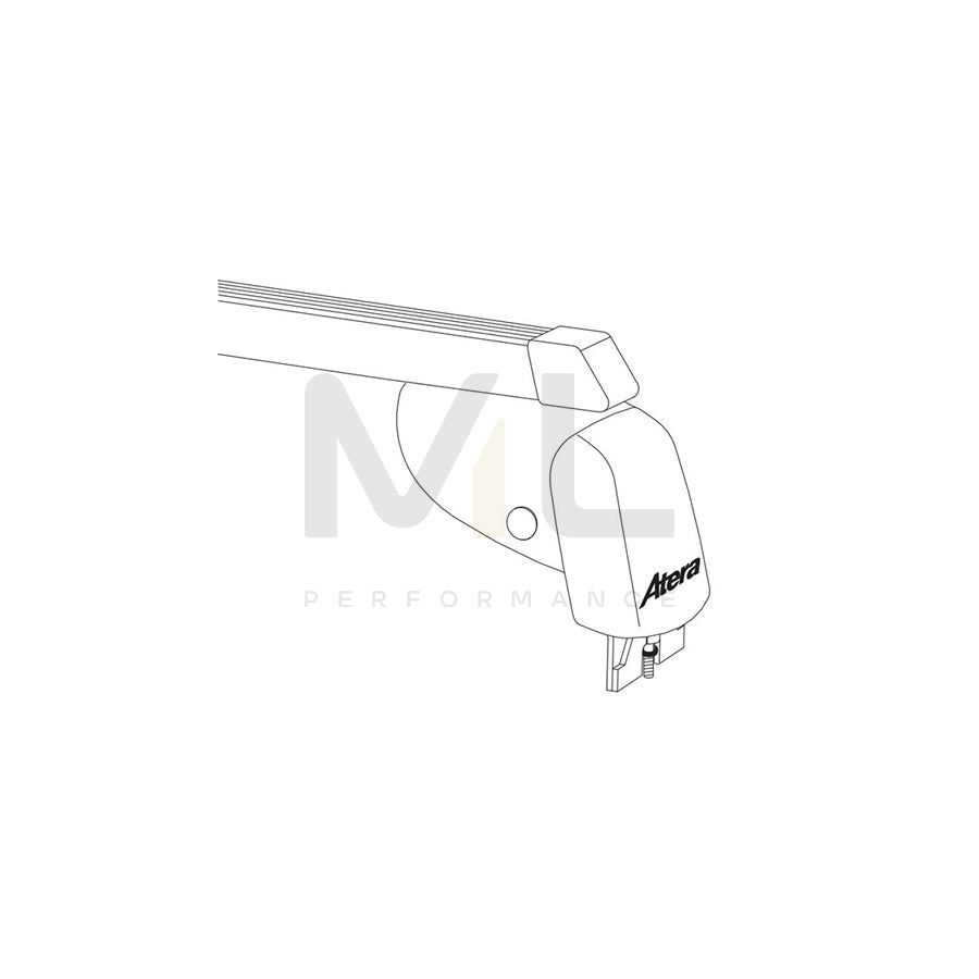 Atera Signo 044307 Roof bars suitable for Mercedes-Benz C-Class Saloon (W205) for cars without rails, 110 cm, 100 kg, Steel