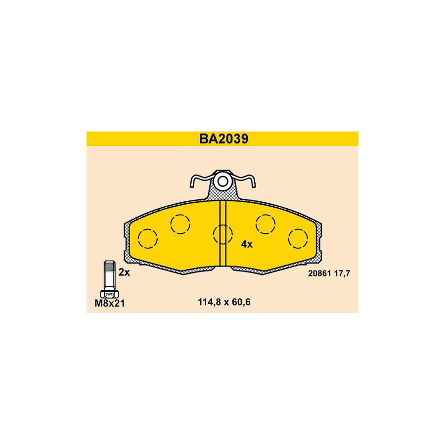 Barum Ba2039 Brake Pad Set