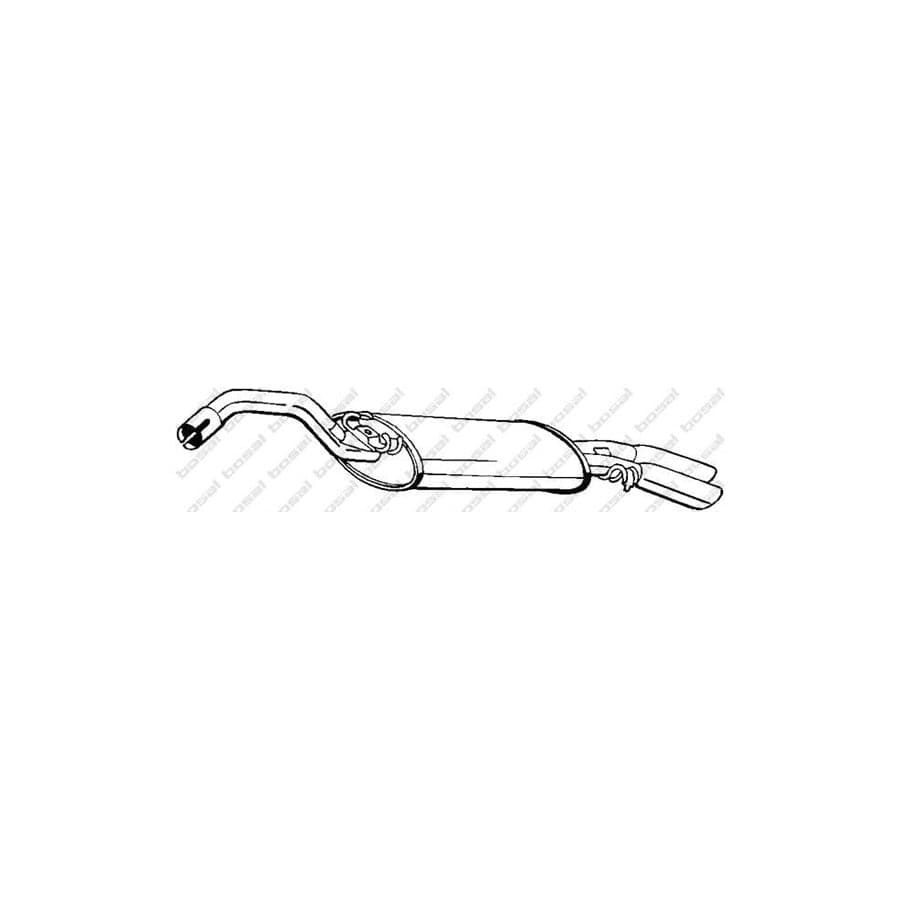 Bosal 233-559 Rear Silencer for VW Golf II Hatchback (19E, 1G1)