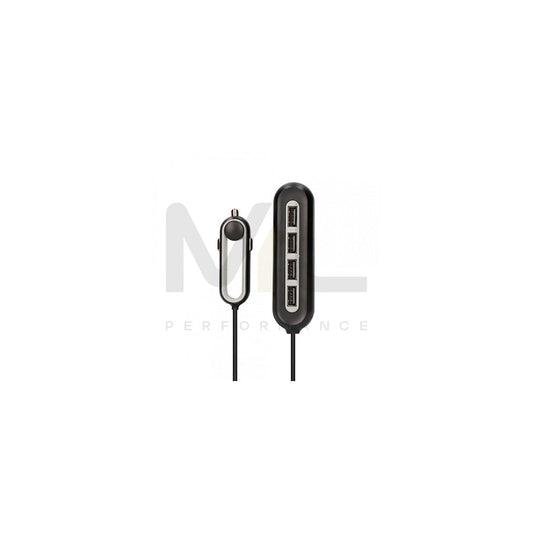 KSIX BXCRU9 In-car charger 12-24V, Smart Charge Tech, Number of inlets/outlets: 4 USB, Black