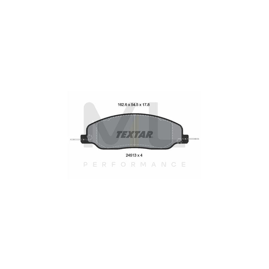 TEXTAR 2451301 Brake pad set for FORD USA MUSTANG not prepared for wear indicator | ML Performance Car Parts
