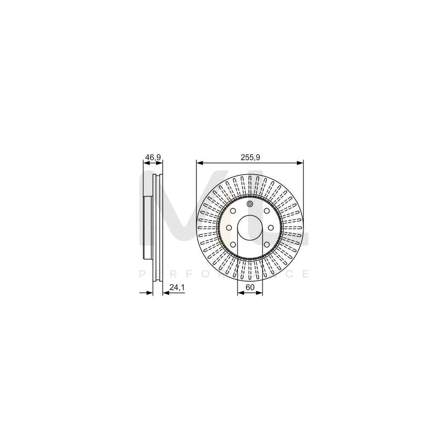BOSCH 0 986 479 R70 Brake Disc Vented, Oiled | ML Performance Car Parts