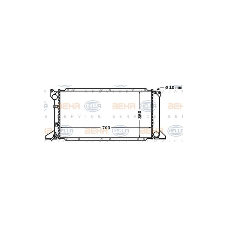 Hella 8MK 376 768-181 Engine Radiator For Ford Transit
