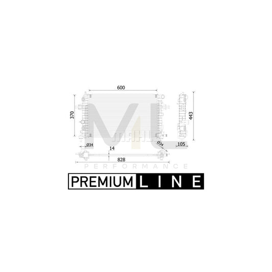 MAHLE ORIGINAL CR 2226 000P Engine radiator Brazed cooling fins | ML Performance Car Parts
