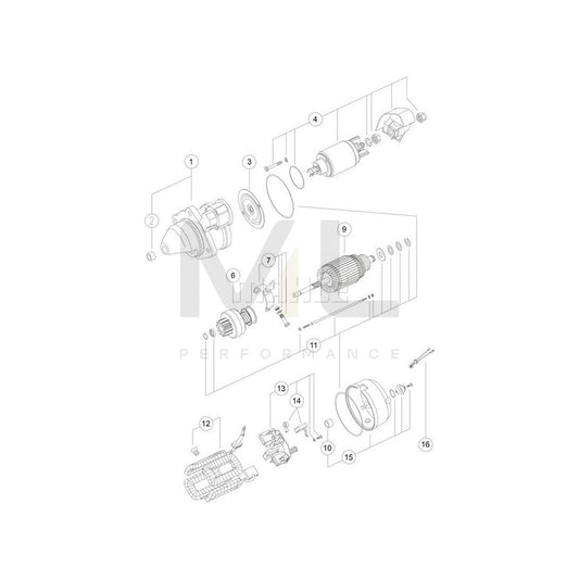 MAHLE ORIGINAL MS 420 Starter motor 12V 3,1kW, Teeth Quant.: 10 | ML Performance Car Parts