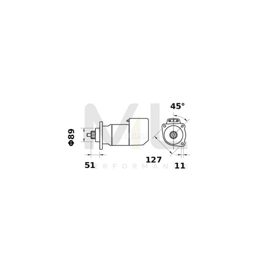MAHLE ORIGINAL MS 487 Starter motor 24V 5,4kW, Teeth Quant.: 9 | ML Performance Car Parts