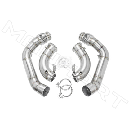 MANHART MH5F9011101_M8 DOWNPIPES RACE FOR BMW F9X M8 (COMPETITION) CAT-REPLACEMENT (PART 2 OF 2)