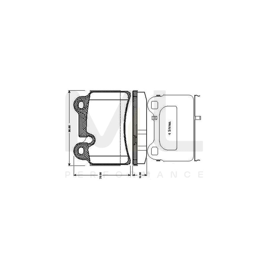 Bosch 0986Tb3075 Brake Pad Set For Vw Touareg I (7La, 7L6, 7L7) Excl. Wear Warning Contact  | ML Performance Car Parts