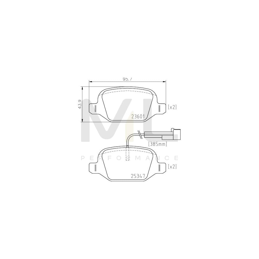 Hella 8DB 355 031-561 Brake Pad Set Incl. Wear Warning Contact
