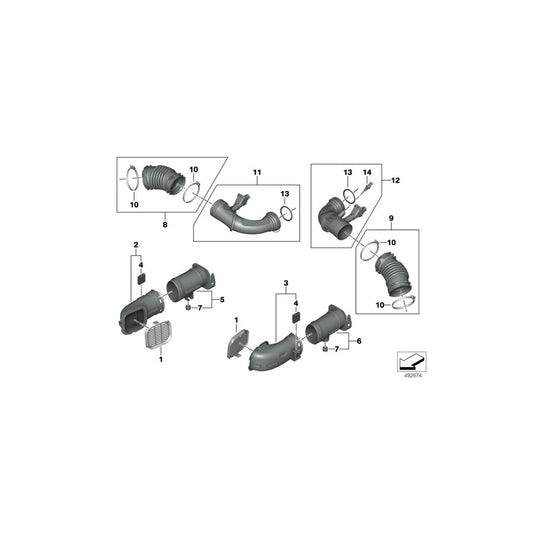 Genuine BMW 13718655215 G15 G30 G14 Hose Clamp L66-86 (Inc. M850iX, ALPINA B7 & 750LiX) | ML Performance US Car Parts