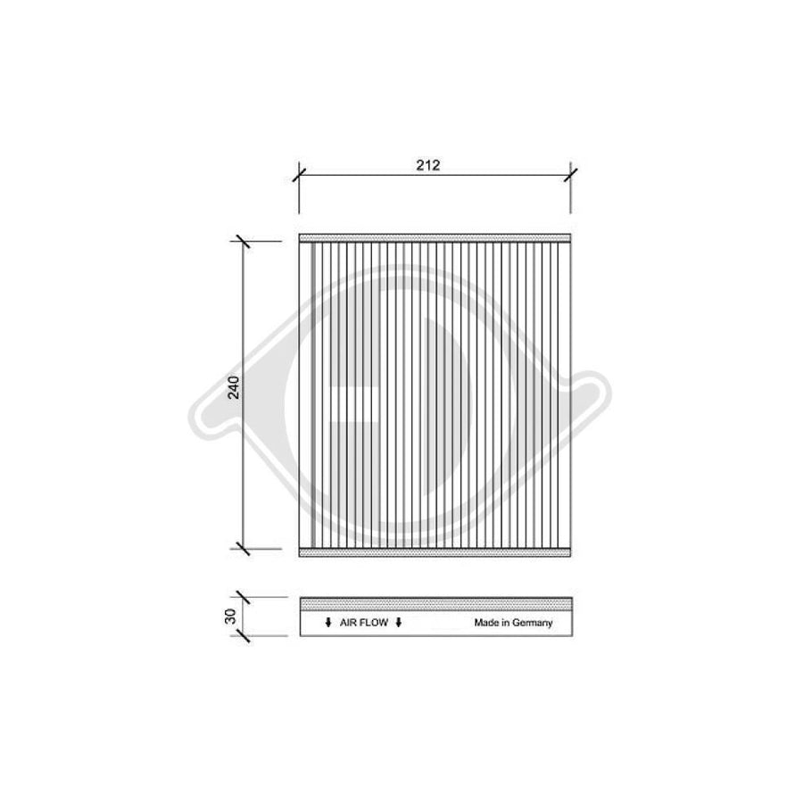 DIEDERICHS DCI0087 Pollen Filter For Opel Meriva A (X03)