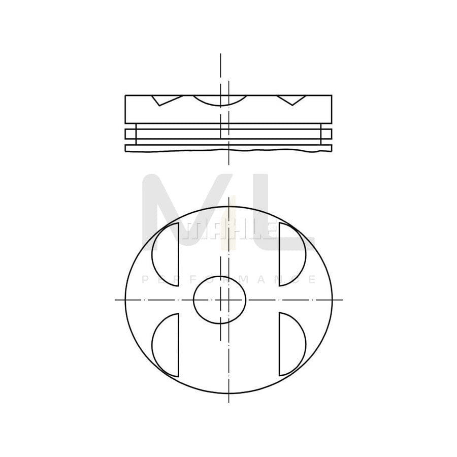 MAHLE ORIGINAL 001 04 00 Piston 89,0 mm, with cooling duct, with piston ring carrier | ML Performance Car Parts