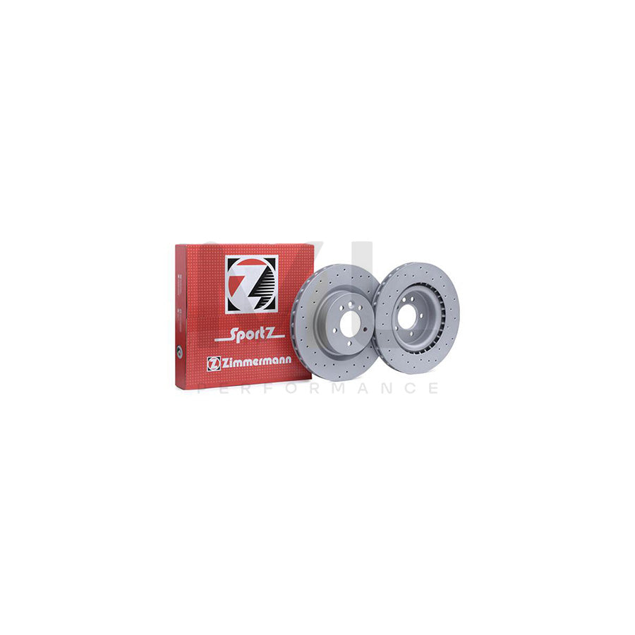 ZIMMERMANN SPORT COAT Z 450.5202.52 Brake Disc Internally Vented, Perforated, Coated, High-carbon  - 1 piece