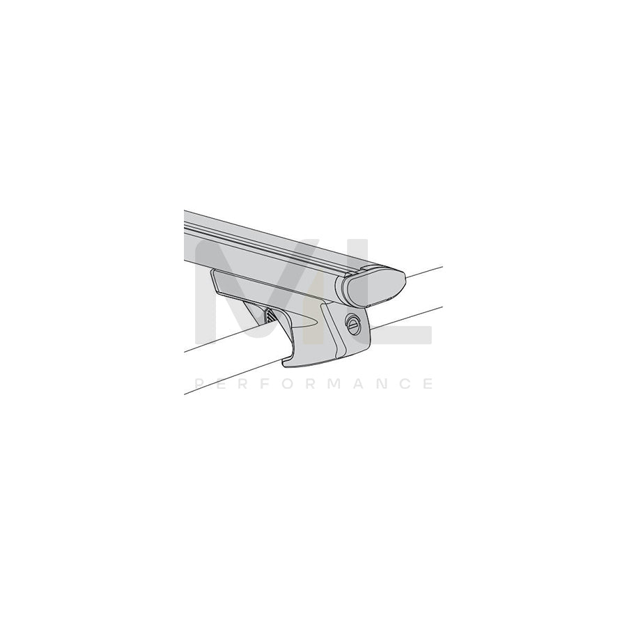 ATERA SIGNO, RT 048222 Roof bars for open roof rails, 122 cm, 100 kg, Aluminium