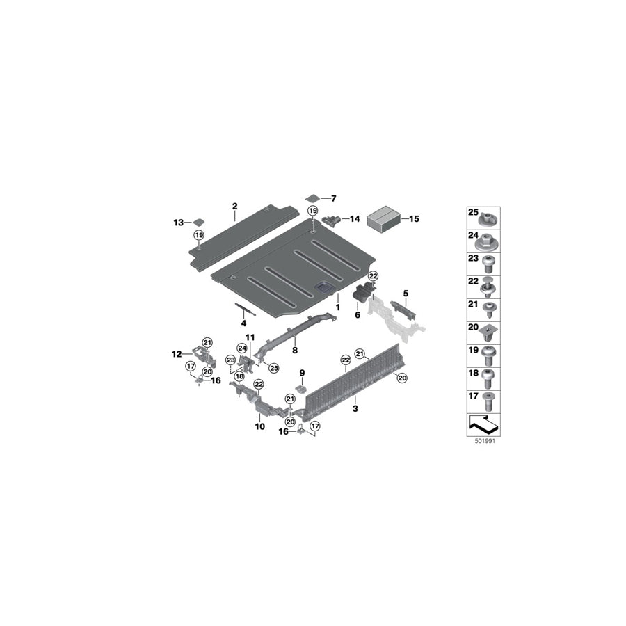 Genuine BMW 51477438240 G05 Support Side Member E-Roller Blind Cover RECHTS (Inc. X5 30iX, X5 M50iX & X5 40i) | ML Performance US