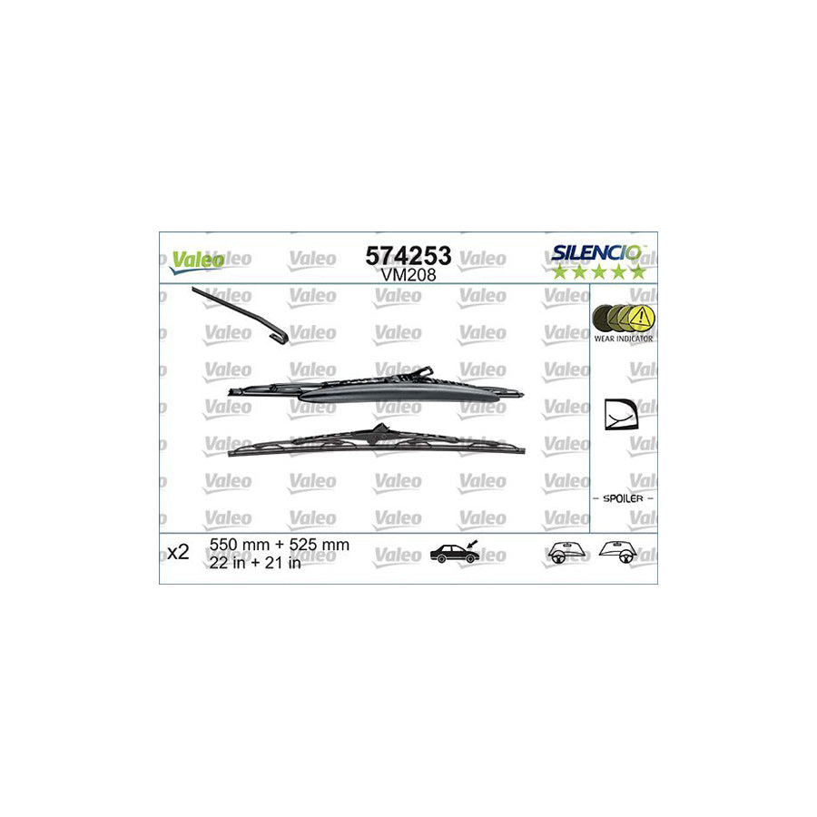 Valeo Silencio 574253 Wiper Blade For Alfa Romeo 156 | ML Performance US Car Parts
