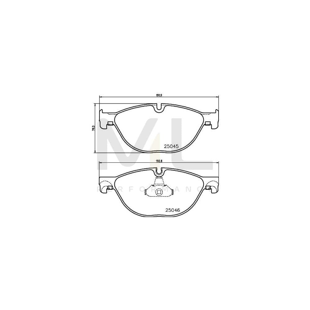 Hella 8DB 355 015-251 Brake Pad Set Prepared For Wear Indicator
