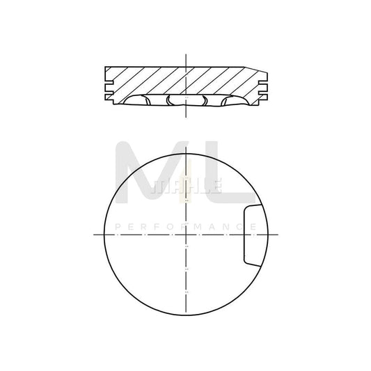 MAHLE ORIGINAL 033 13 01 Piston 81,26 mm, without cooling duct | ML Performance Car Parts